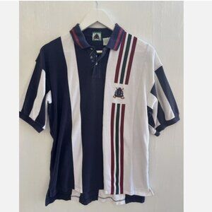 IZOD Vintage Golf Polo Shirt Rugby Striped Golf Logo Size M